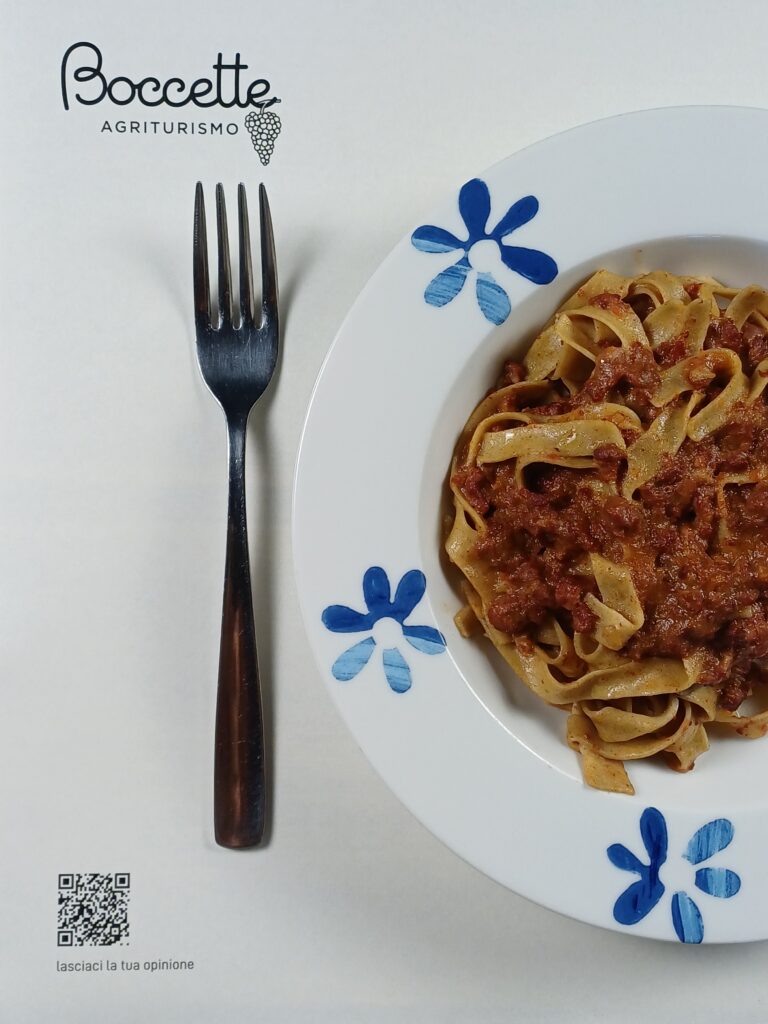 Tagliatelle al Ragù di Cervo - agriturismo boccette